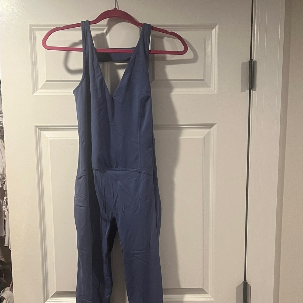 Blue Sleeveless Jumpsuit